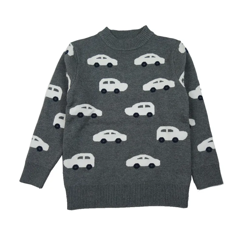 Brand Kids Sweater Boys Sweaters Fall 2019 Car Printing Pullover Knit Winter Thick Children Clothing Knitted | Мать и ребенок