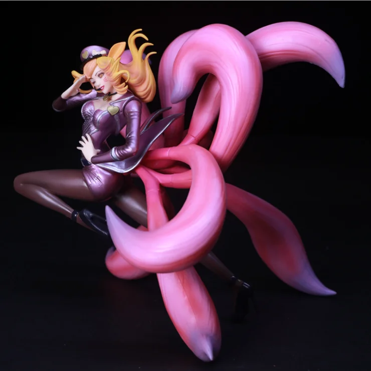 

New game Ahri the Nine-Tailed Fox 22cm pvc action figure collection gift kids model toys juguetes brinquedos hot sale