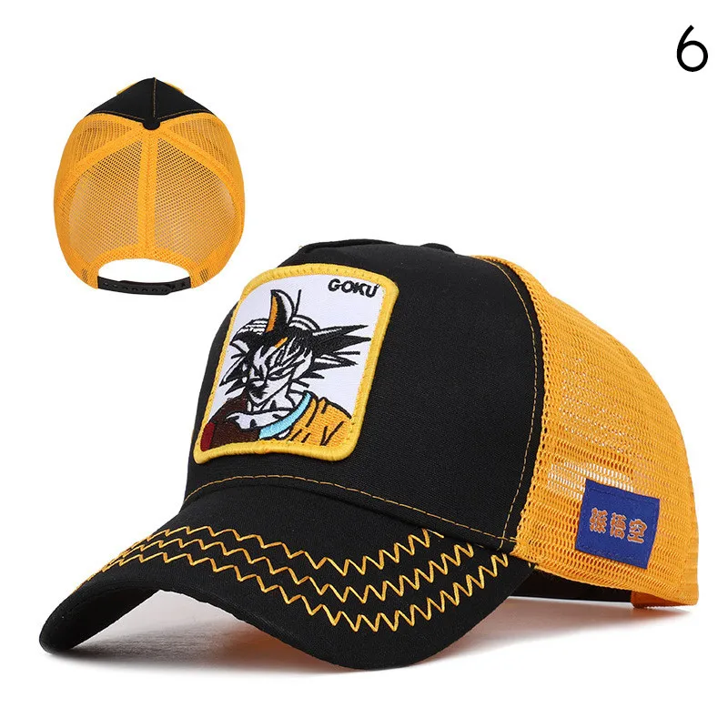 6 Dragon Ball Goku бейсбольная кепка s для мужчин и женщин Snapback Хип-Хоп Кепка летняя Bone gorra hombre Регулируемая Кепка для водителя грузовика сетчатая Кепка для папы CZX7 - Цвет: 6
