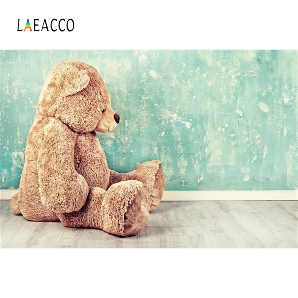 Laeacco детские игрушки плюшевый медведь сердце зажим деревянные доски вечерние Портретные Фото фоны фото фоны фотосессия Фотостудия