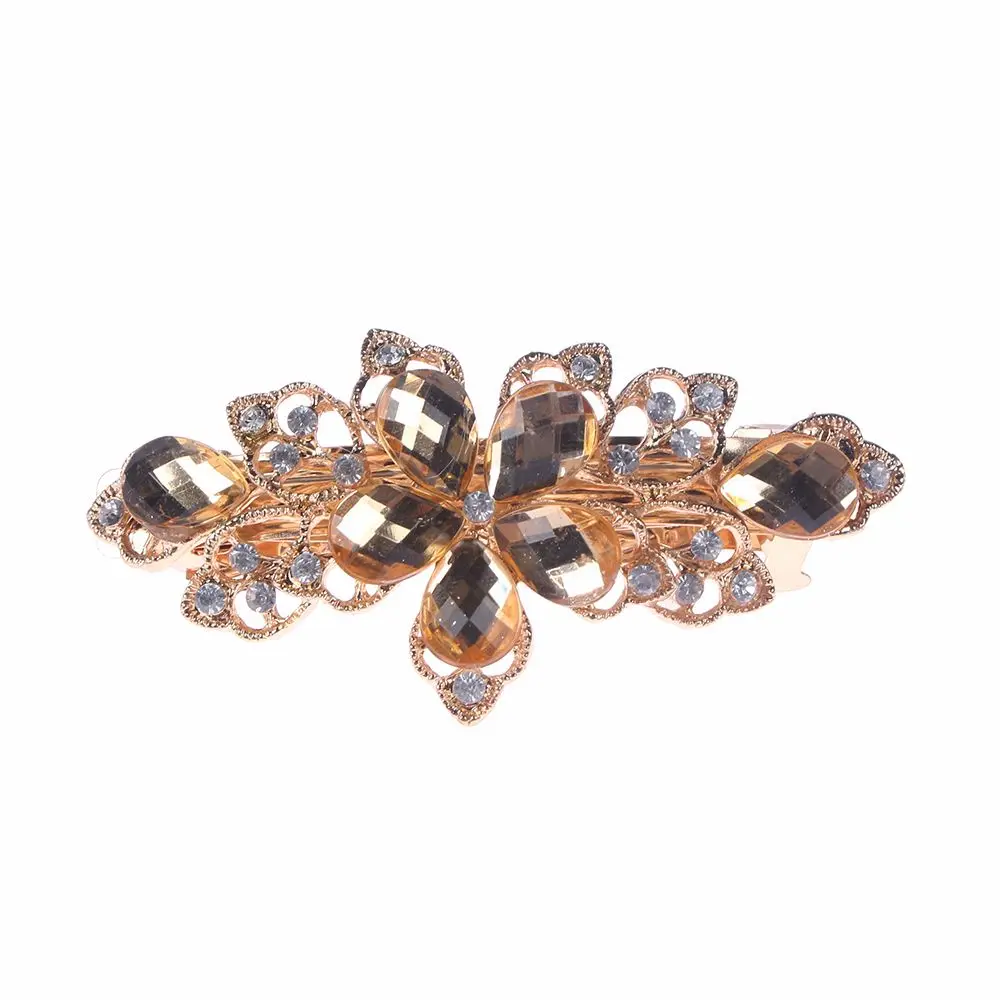 Блестящие женские заколки стразы для волос с кристаллами и цветами женщин