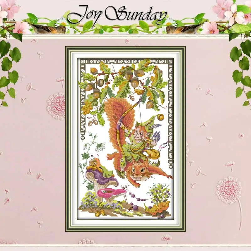 

Вышивка крестом белки и эльфы 11CT 14CT, Набор для вышивки крестом, набор для самостоятельной вышивки