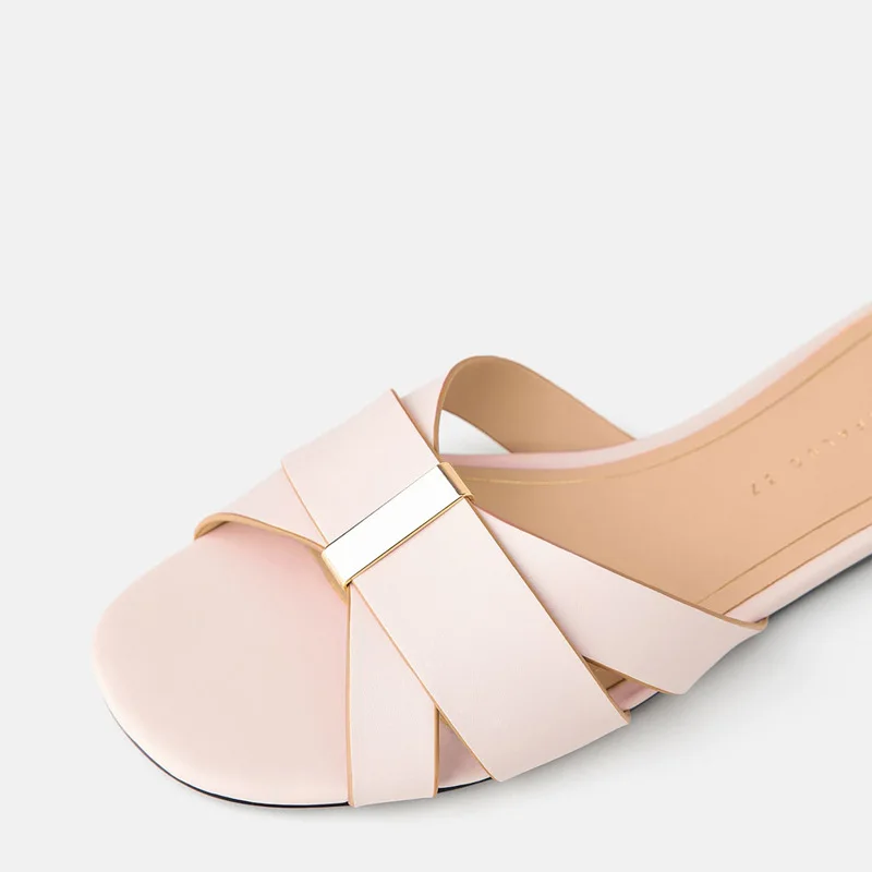 Летние женские шлепанцы пляжная обувь на плоской подошве наружные горки женская