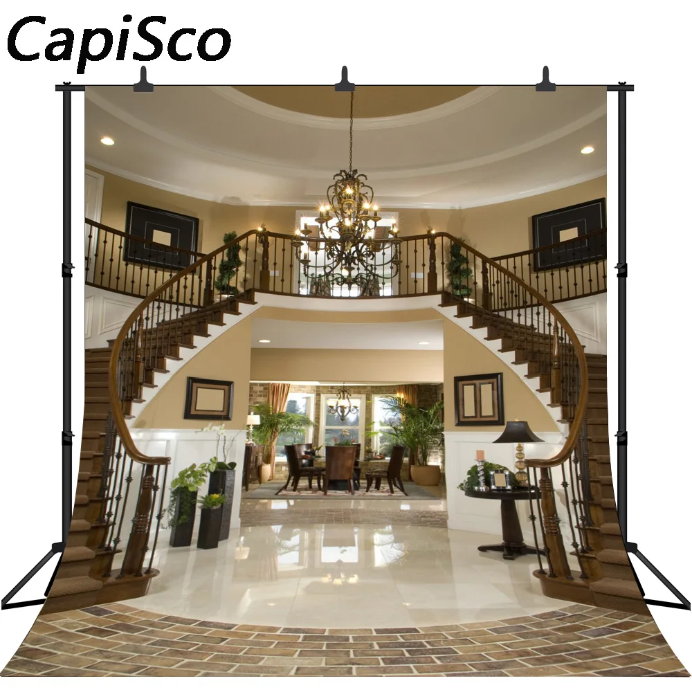 Capisco Крытый Лестницы фон для фотосъемки новорожденных малышей на день рождения