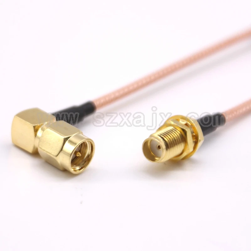 SMA кабель SMA Мужской правый угол к SMA женский RF коаксиальный Соединительный кабель RG316 Соединительный адаптер Быстрая