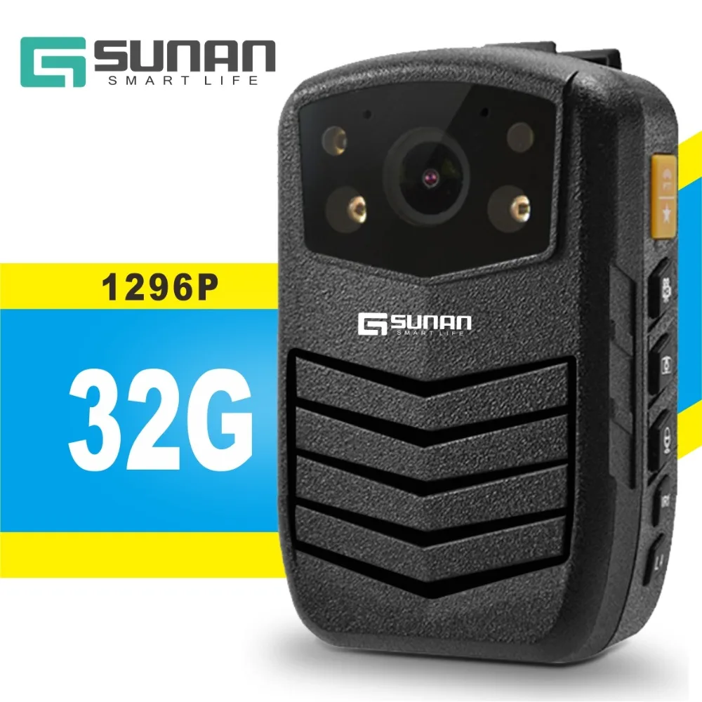 GSUNAN 32G Полицейский использовать полицейская камера тело для полиции Full HD 1296 P