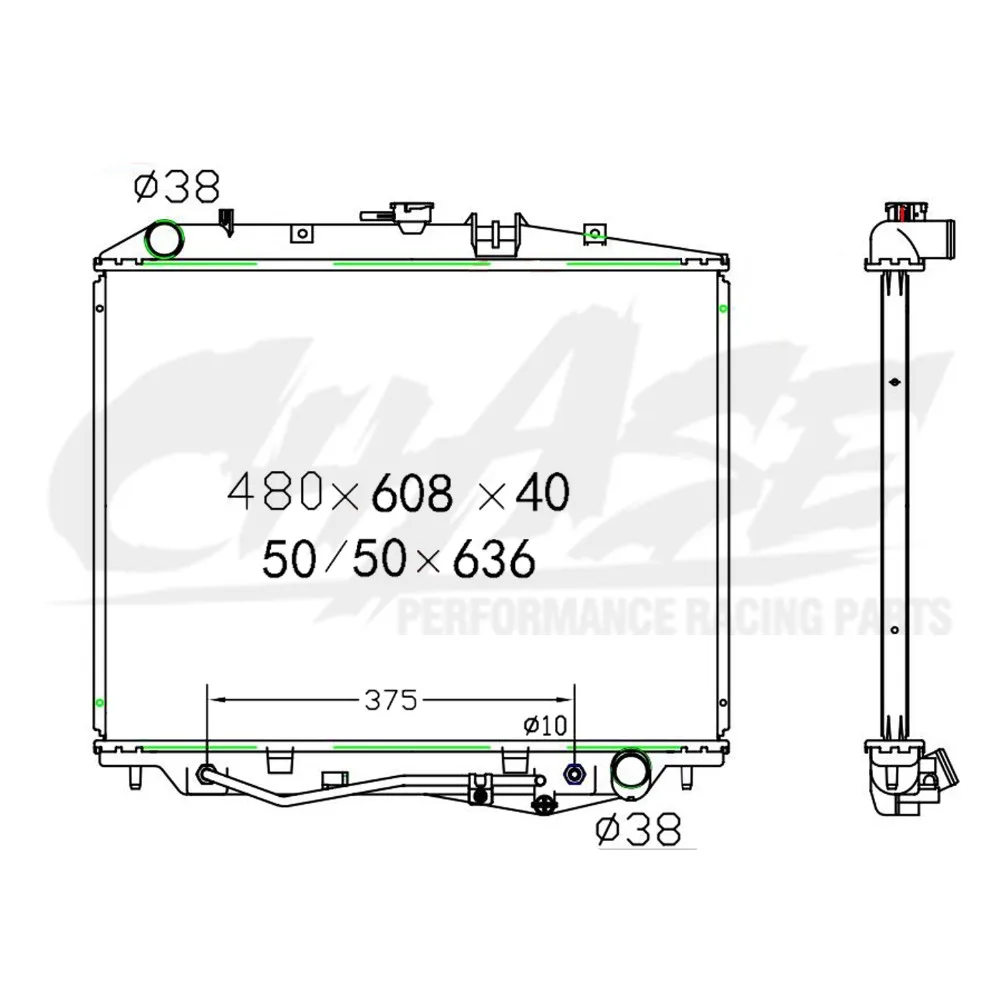 Алюминиевый радиатор для Acura SLX / Isuzu Trooper AT MT 40 мм 8943752755 8943752765 8943752766 8970369320