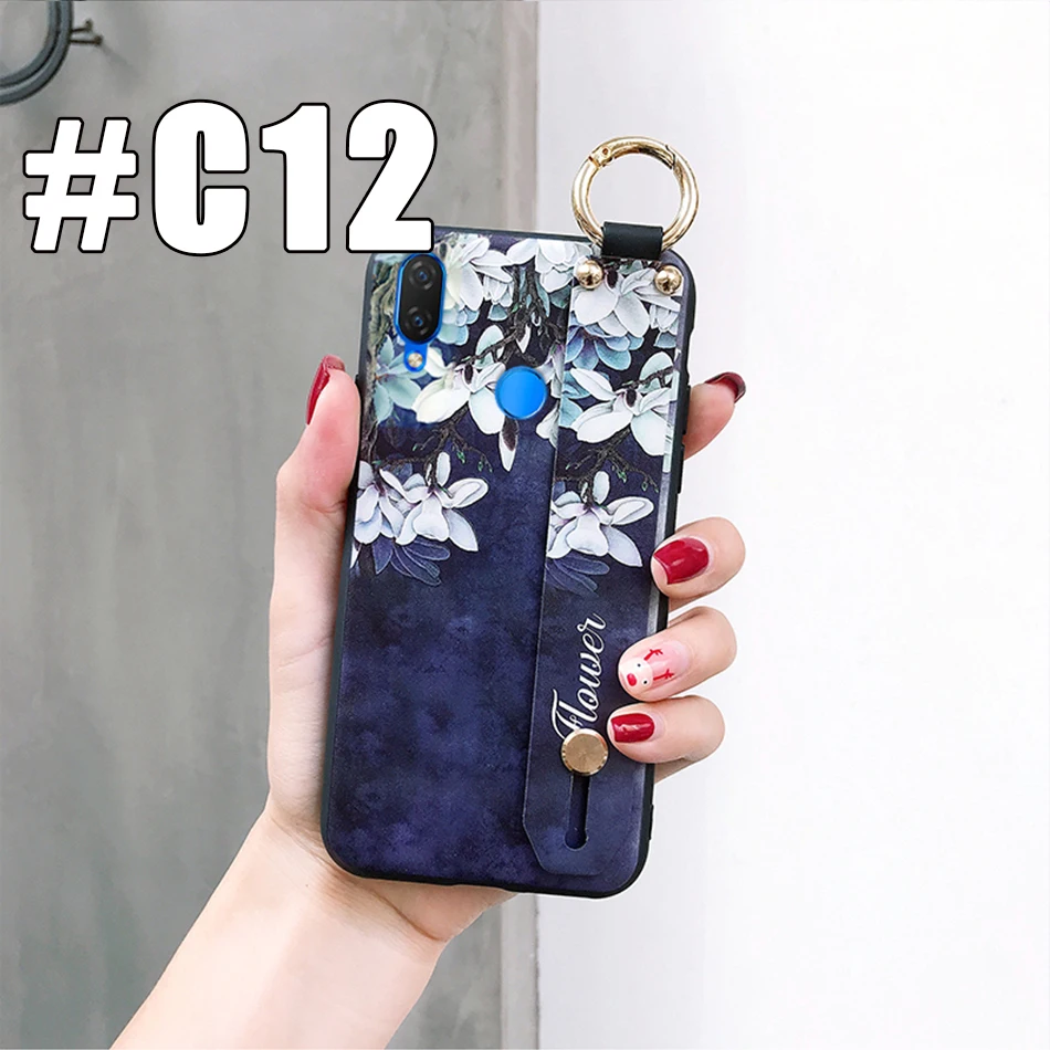 C12 AXBETY для Honor 8x 9X 20i модный шнурок для цветов Floop Stand чехол для huawei Honor 10 Lite/P Smart Snova 3i мягкий чехол - Цвет: C12
