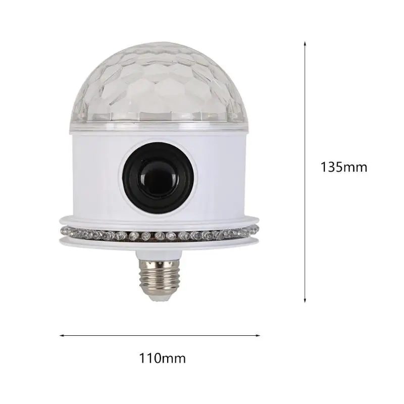 48LED E27 Красочный Bluetooth волшебный шар светильник, вращающийся на солнце светильник, умный сабвуфер, перекрестный голосовой контроль, Bluetooth светильник