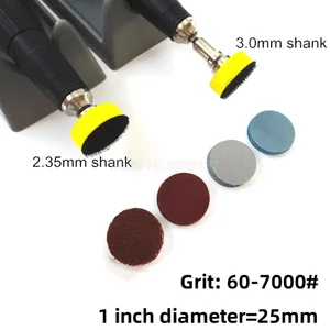 Самоклеящаяся Подложка для ухода за краской, 1 дюйм, водонепроницаемая абразивная бумага, флокирование, шлифовка, аксессуары для полировки, диск на присоске