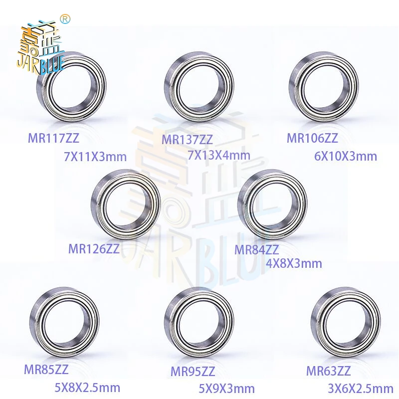 5 шт./лот радиальный шарикоподшипник Mr117zz Mr137zz Mr106zz Mr126zz Mr84zz Mr85zz Mr95zz Mr63zz Миниатюрные