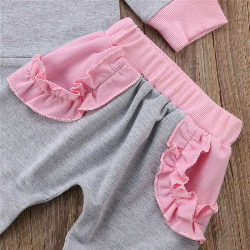 Осень 2018 комплект из 2 предметов для маленьких девочек детские рубашки с длинными