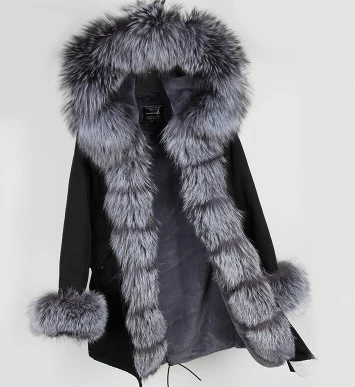 10 long fox fur Меховая женская зимняя теплая большая парка из натурального Лисьего меха с воротником из натурального меха с теплой толстой меховой подкладкой Камуфляжная парка куртка - Цвет: 10 long fox fur