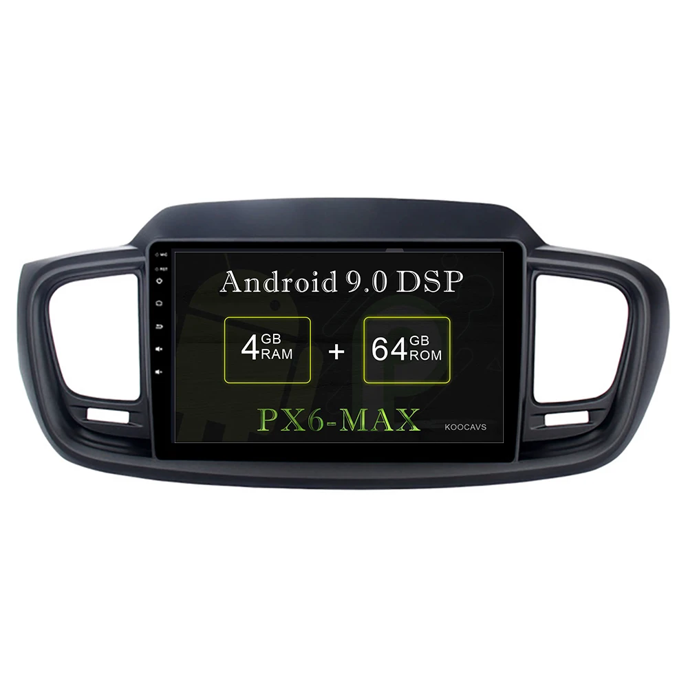 

KOOCAVS 10,2 "IPS Android 9,0 автомобильный GPS-радиоплеер для Kia Sorento 2015 2016 с 4 Гб + 64 ГБ навигацией мультимедиа