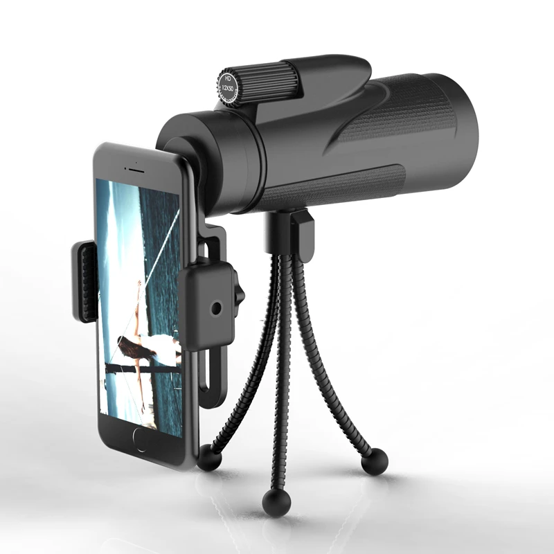 Монокуляр SUNCORE HD 12X50 для охоты в Военном Стиле профессиональный телескоп высокого