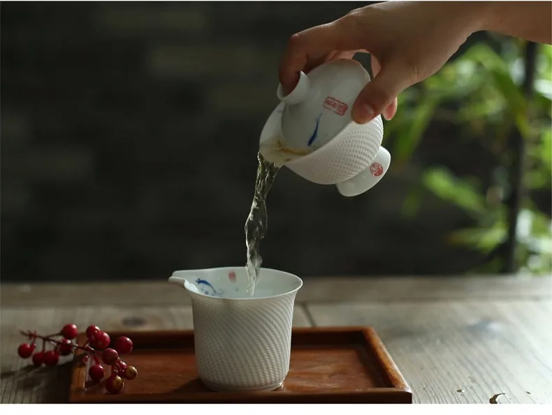 TANGPIN керамический чайник gaiwan чашка рыба китайские чайные наборы кунг-фу