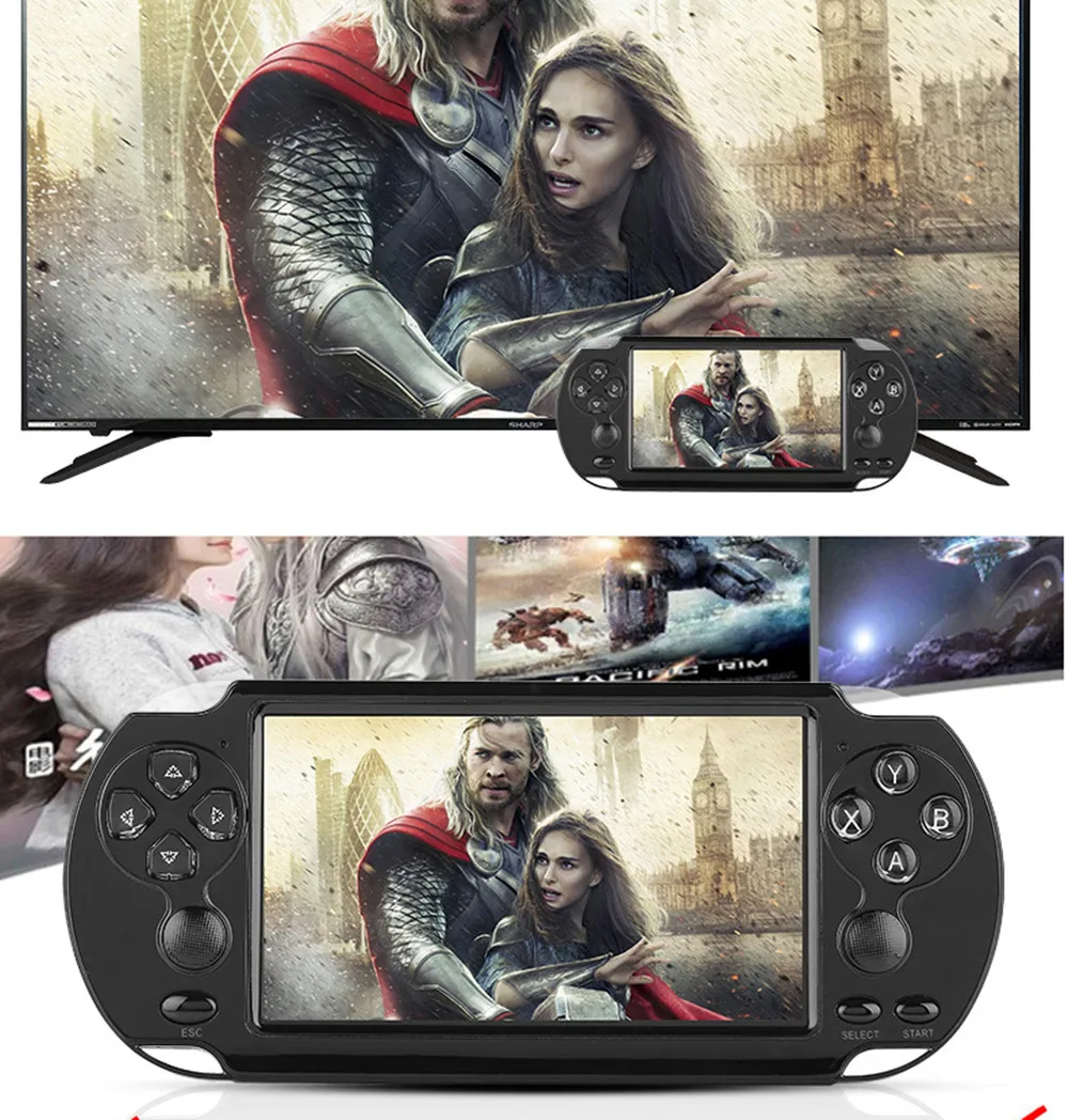 X9S двойной рокер портативная игровая консоль 5,1 дюймов цветной экран мини-Аркада для psp/GBA 8 ГБ mp5 плеер ручной десять моделирования
