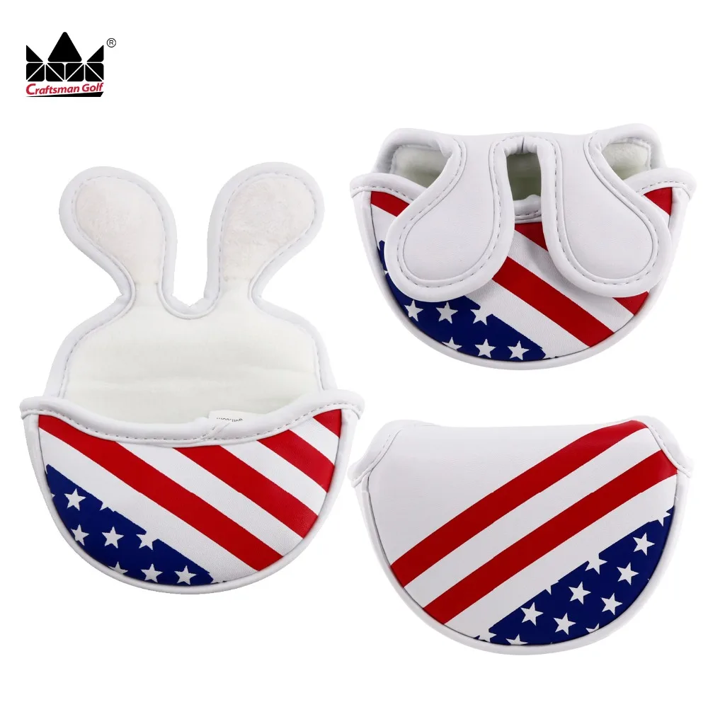 Craftsman Golf Stars and Stripes USA AMERICA FLAG Mid Mallet Putter Cover Half головной убор с магнитной