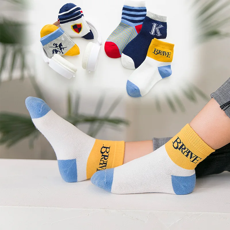 5 пар хлопковые носки для малышей сетчатые мальчиков детские с человеком-пауком