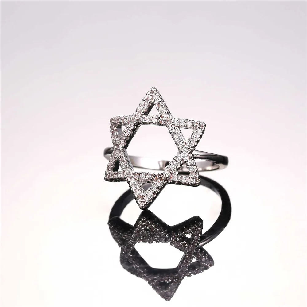 Кольцо Starlord Magen Star Of David женские Украшения роскошные с кубическим цирконием