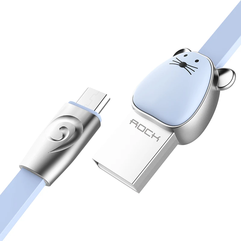 ROCK Micro USB кабель для Xiaomi Зодиак шаблон Быстрая зарядка кабель для samsung htc huawei LG sony Nokia Android устройства - Цвет: Mouse