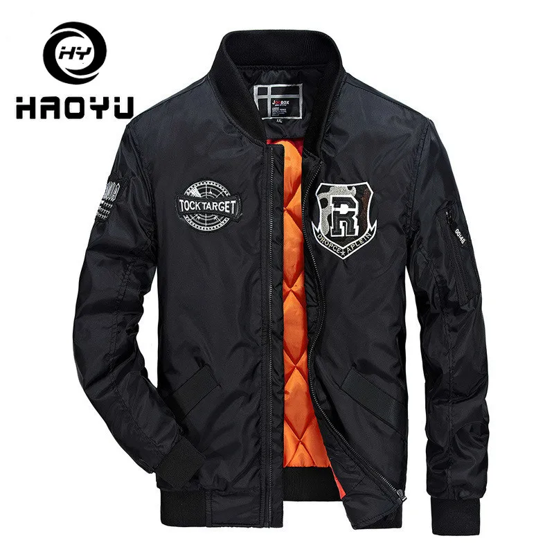 Mens Spring Jacket Military Long Sleeve Keep Warm Bomber Men Windproof Black Flight suit Slim Wind Breaker Outwear 3XL | Мужская одежда