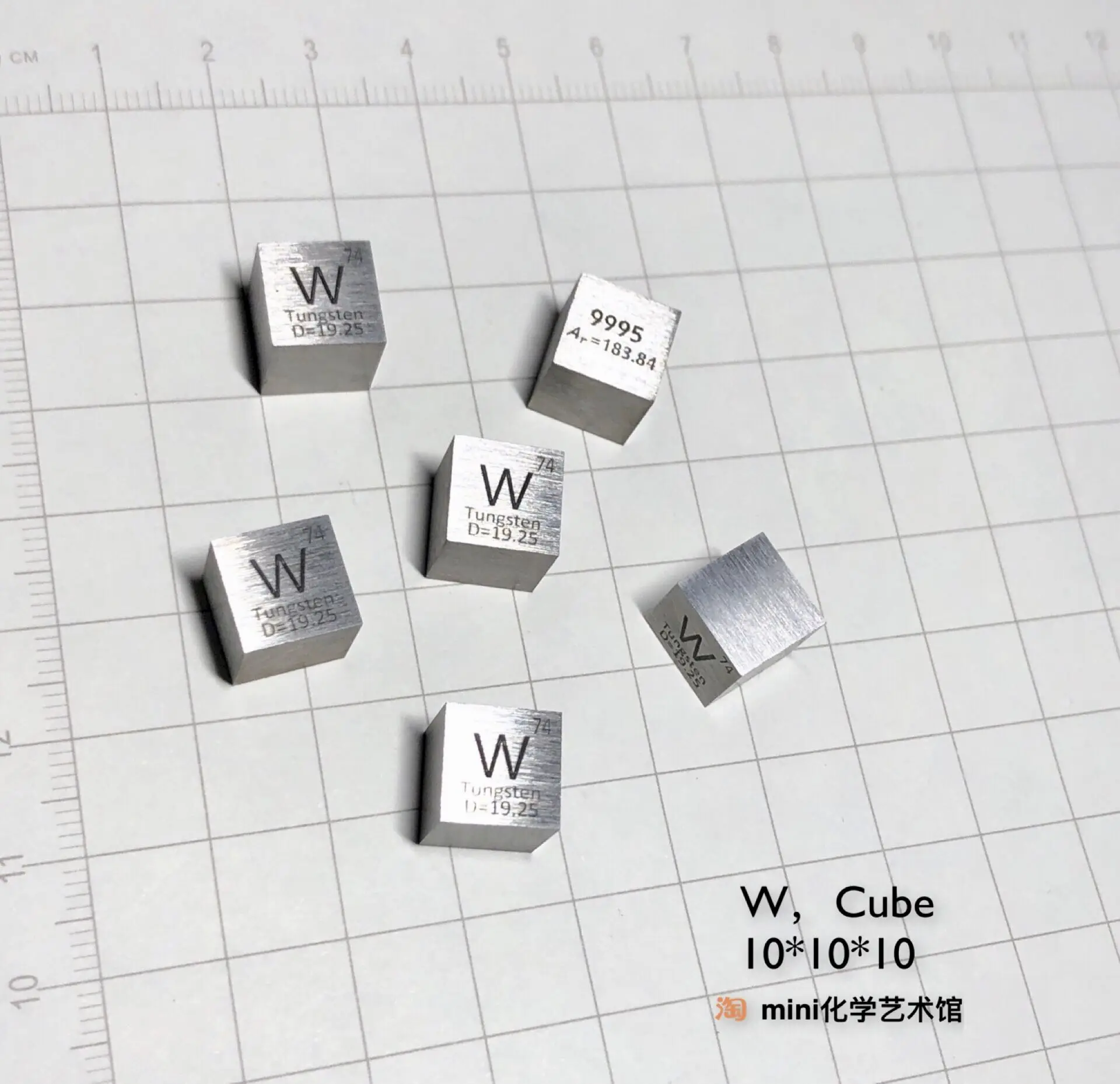 

Periodic phenotypic cubes of tungsten metal are 19.25g W 99.95 tungsten cubes with edge lengths of 10mm.