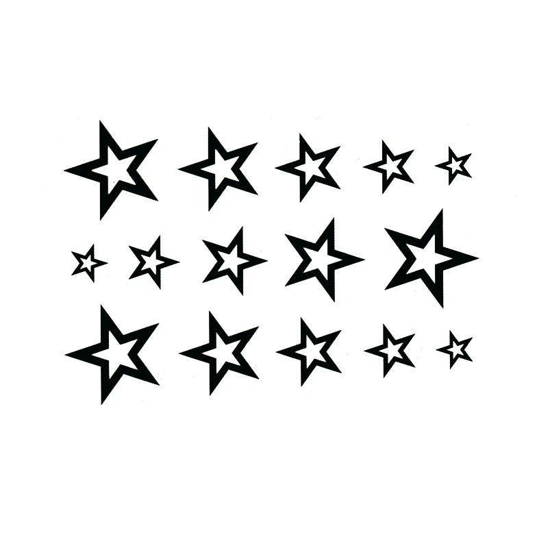 Водостойкая временная татуировка 3D Star наклейка для тела мужская с рукавом до