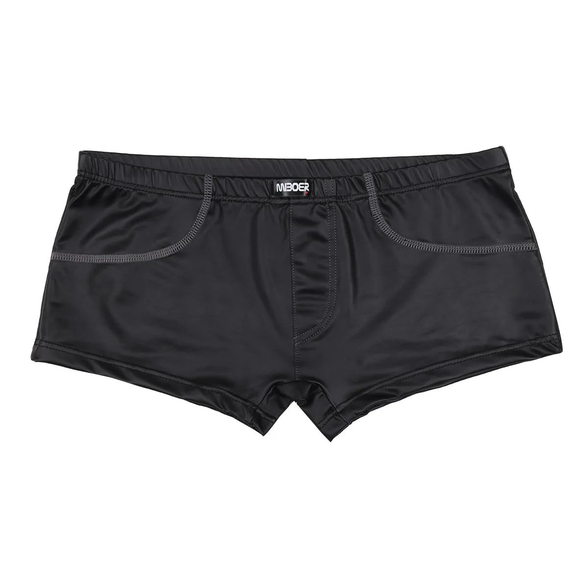 Мужские трусы боксеры iEFiEL из лакированной кожи Размеры M/L/XL|Мужские боксеры| |