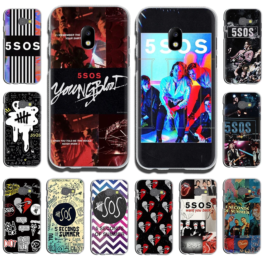 5 секунд лета 5SOS жесткий чехол для телефона Samsung Galaxy J6 J5 J1 J2 J3 J7 2017 2016 2015 Prime версия