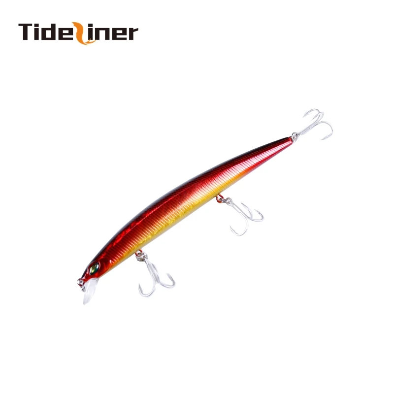 Tideliner minnow fishing lure with 6# VMC hooks large 155mm 19g artificial hard bait bass culter tackle | Спорт и развлечения