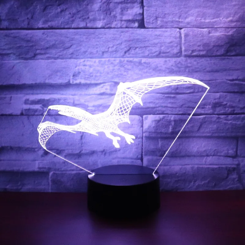 3D LED ночник динозавр Птерозавр тираннозавр рекс поставляется с 7 видов цветов