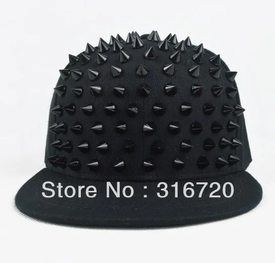 2013 Fashion Punk Hiphop Hat Rivets Spikes Spiky Studded Baseball Cap Free Shipping | Аксессуары для одежды