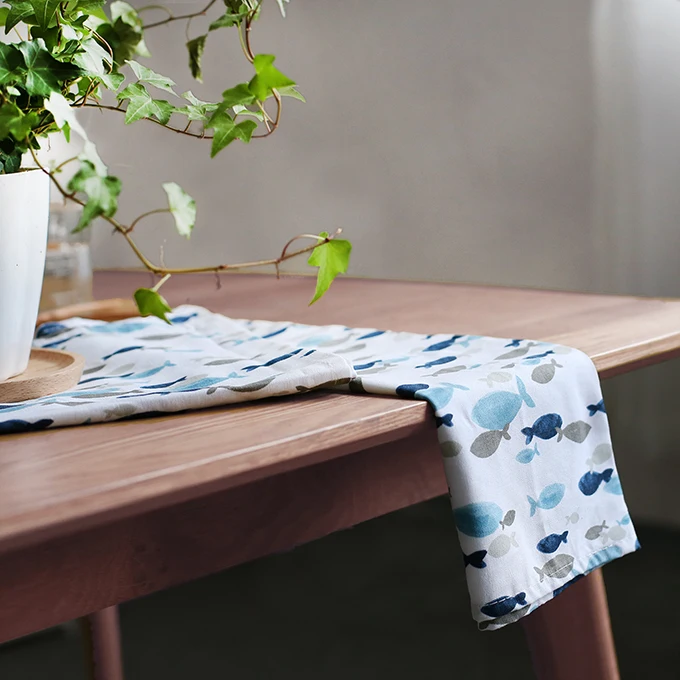 

Pastoral Fish cloth cotton mats pads table decoration accessories doilies dinning table placemats table mats /cup mats 60*45cm
