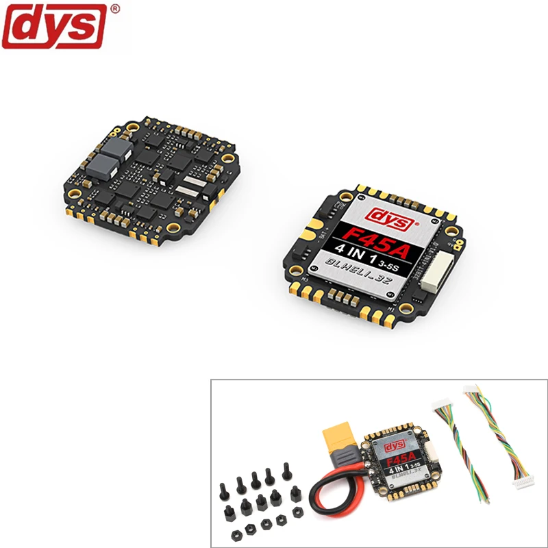 DYS Ария F45A 4in1 Blheli_32 3 ~ 5S 45A Brushless ESC и F4 PRO V2 Betaflight полета Управление с выходом 5 V/3A 9В/1.2A