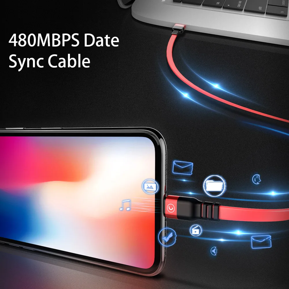 шнур зарядки мягкий CASEIER Micro USB кабель силиконовый быстрой синхронизации данных