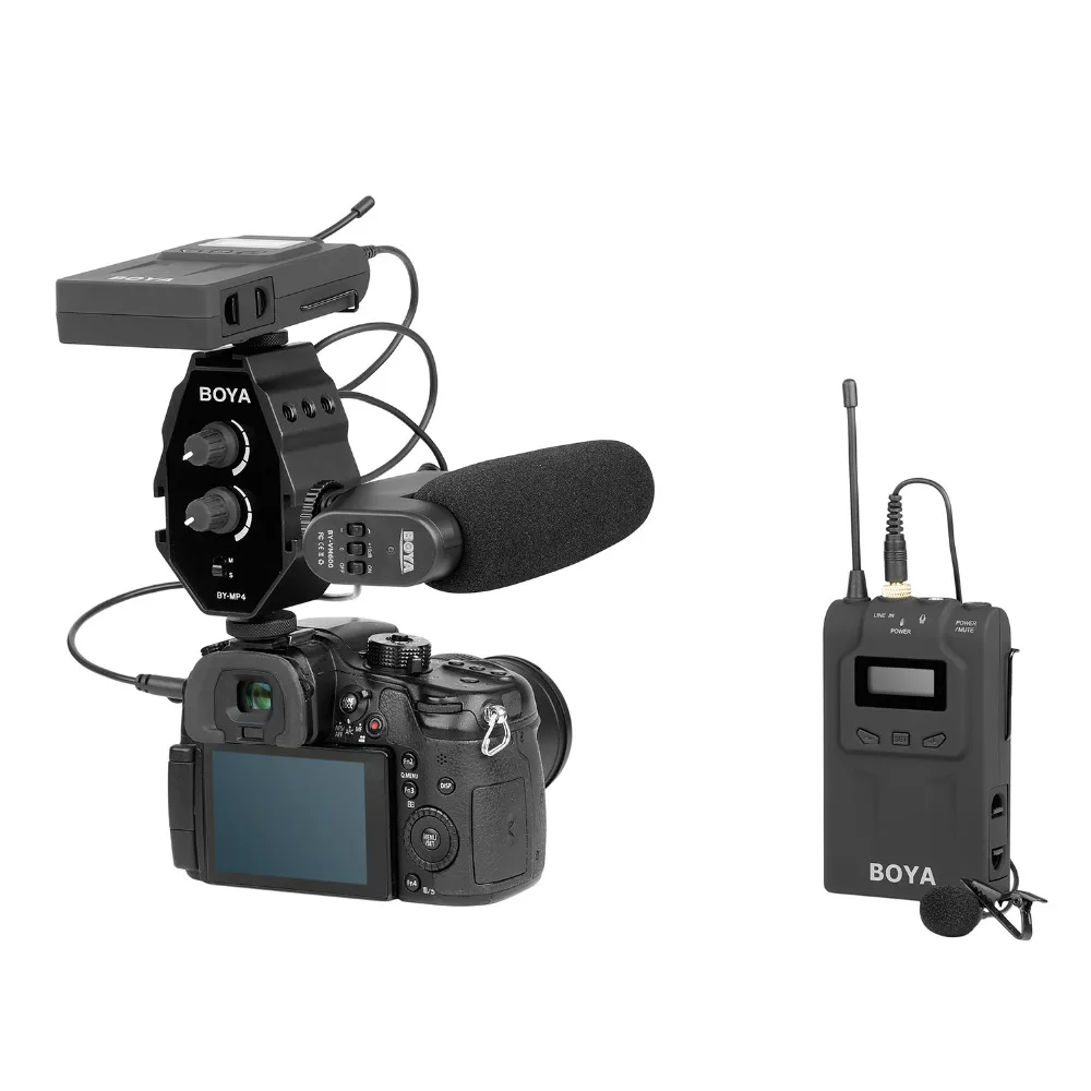 2-канальный аудиоадаптер BOYA с моно-и стереозвуком для iPhone 8 Canon Nikon DSLR камер Sony Panasonic
