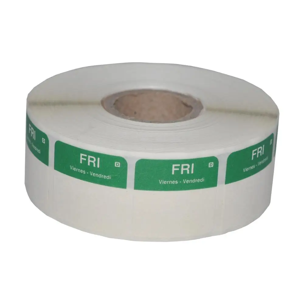 1000 этикеток 1 &quotX1&quot Dissolvable Food Day of the Week ротационные этикетки безопасные
