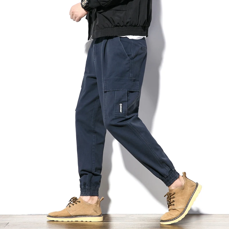 

2019 топ продаж мужские повседневные брюки карманные тактические брюки карго хип хоп модные негабаритные узкие штаны из хлопка мужские брюки...