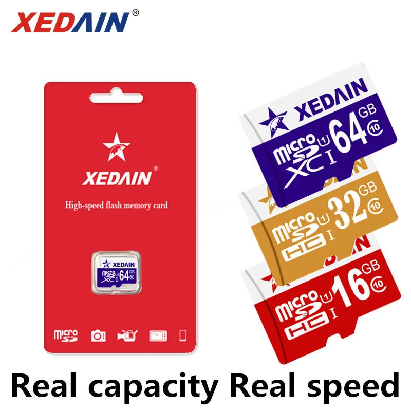 XEDAIN 16 Гб оперативной памяти 32 встроенной 64 ГБ класс 10 32G Class10 Tf карта Micro SD карты mini