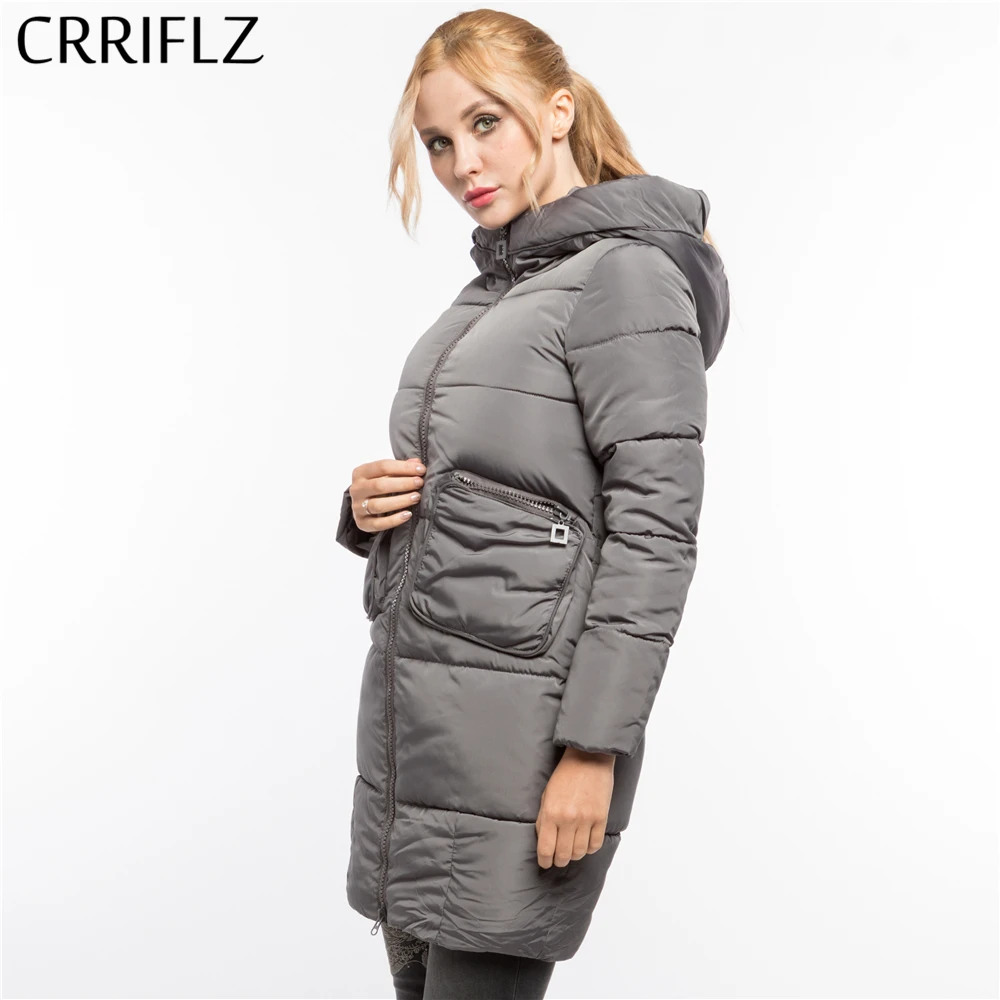 CRRIFLZ Зимняя распродажа высокого качества модная зимняя куртка для женщин пальто
