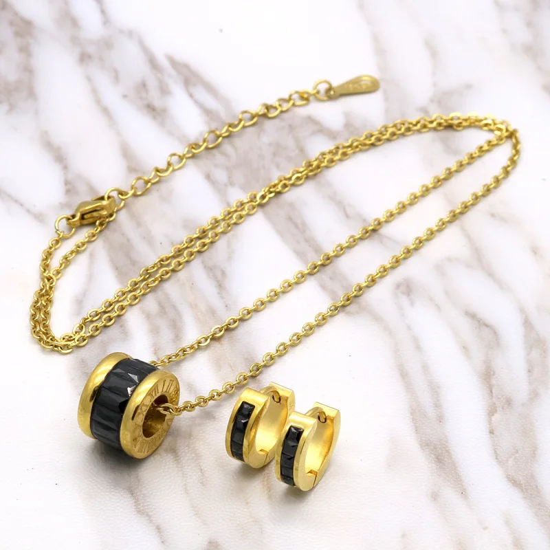 Мода 2017 г. Простое Ожерелье Комплект 3 цвета выбрать римские цифры ожерелье