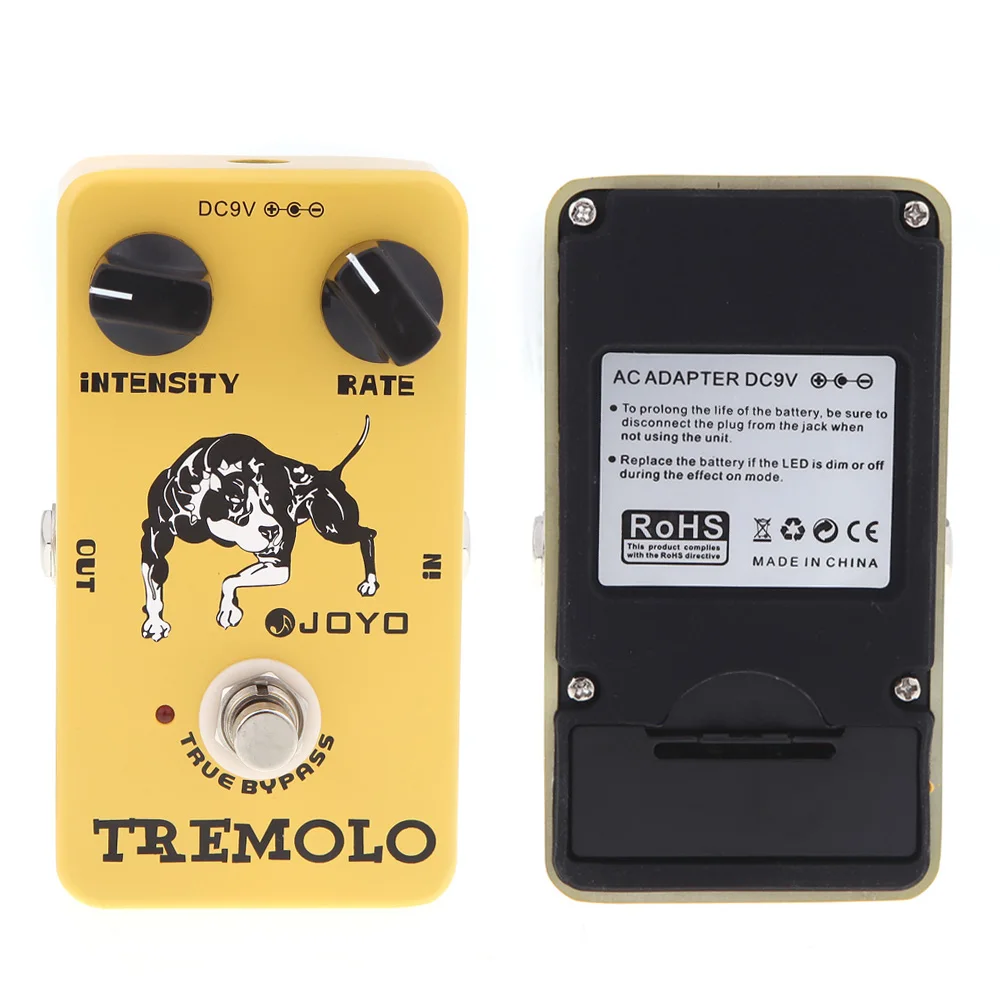 Joyo JF-09 Tremolo Guitar Pedal Stompbox Of Classic Tube Amplifiers Intensity&amprate knob Tone And Vibe Adjust Easily | Спорт и