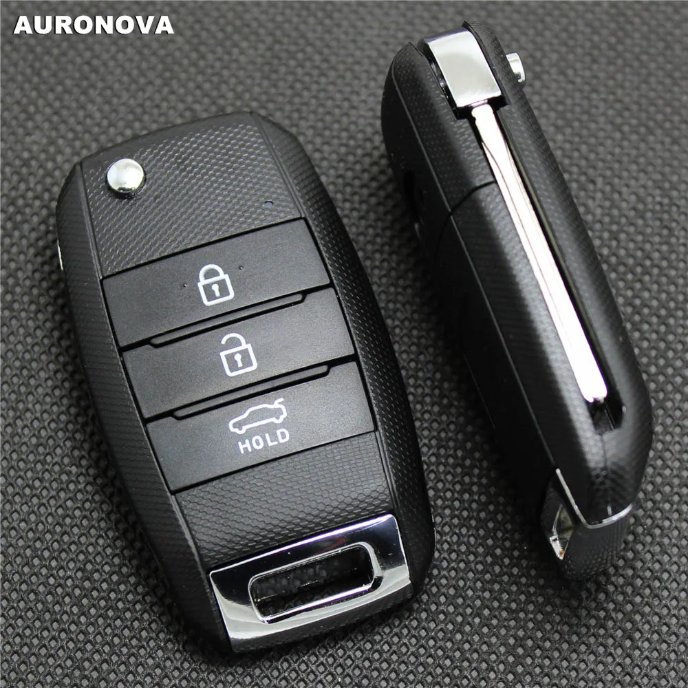 Чехол для ключей AURONOVA складной Kia K2 K3 K5 Carens Cerato Forte Sportage 3 кнопки чехол