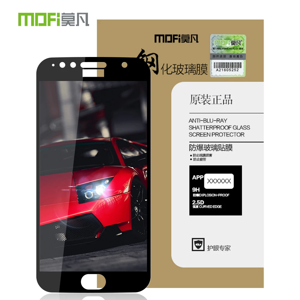 Для MOTO G5S PLUS Оригинал MOFi полное покрытие Закаленное стекло Защитная пленка для