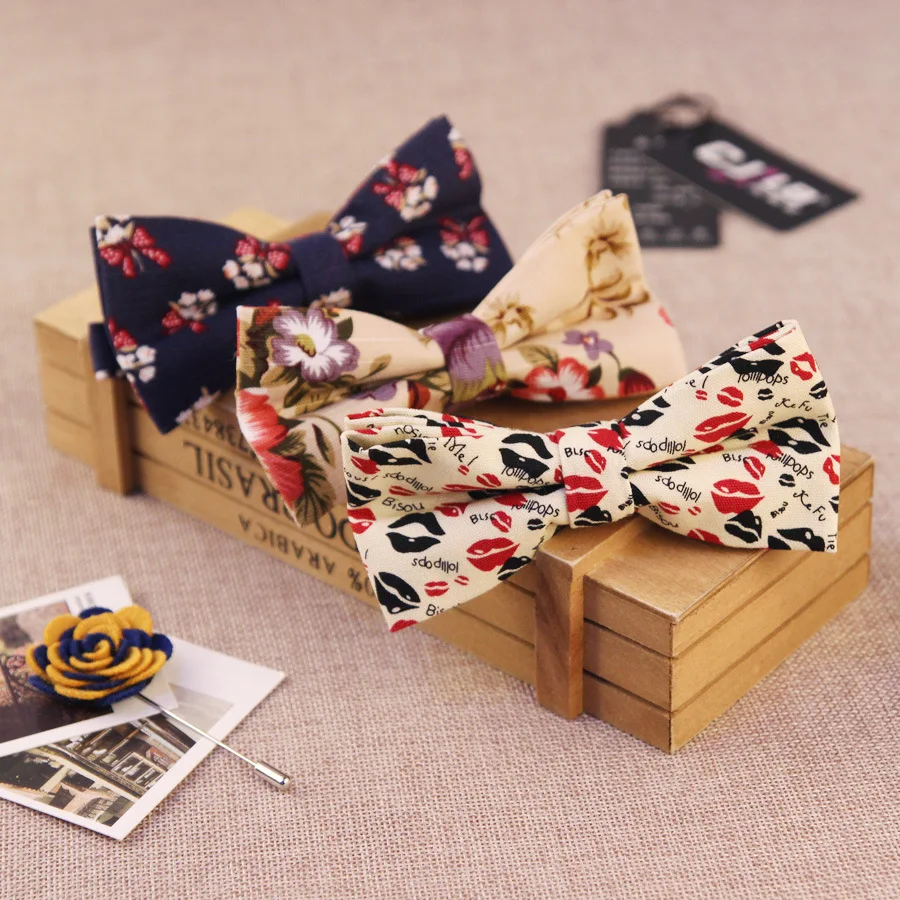 Брендовые мужские конопляные хлопчатобумажные галстуки-бабочки для мужчин с