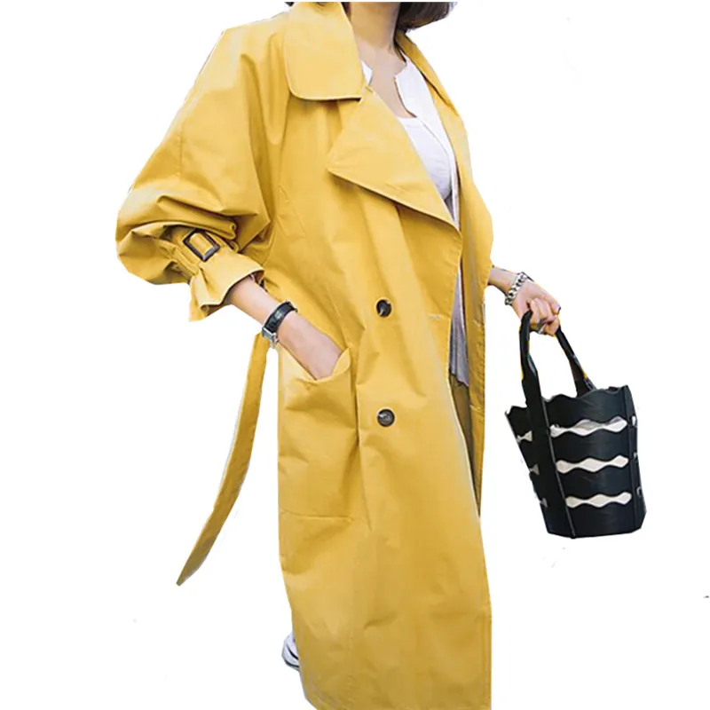 Ветровка женская до колена длинное тонкое пальто 2017 Весна Осень Корейская мода