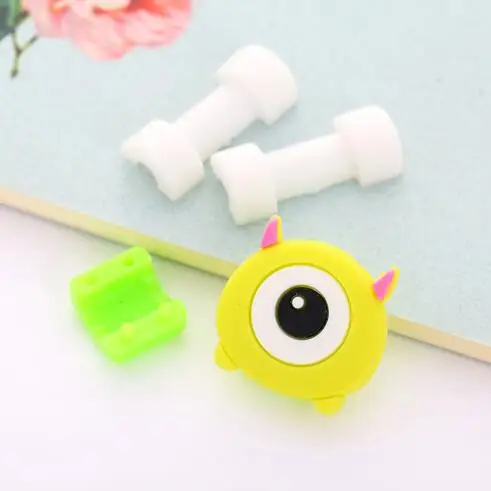 Lovely 30pcs/lot Cartoon USB Cable Earphone Protector headphone line saver For Samsung HTC charging data cable protection | Электроника