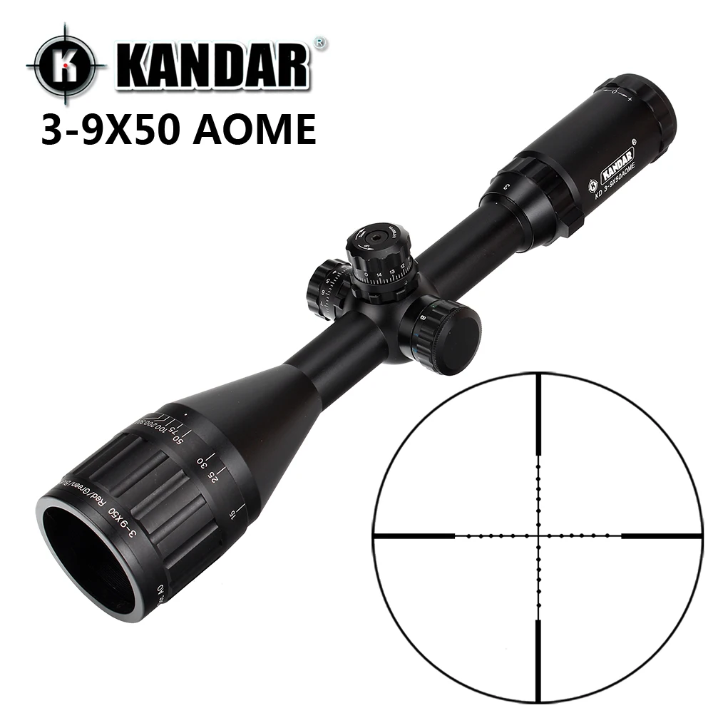 KANDAR 3 9x50 AOE Mil dot RifleScope блокировка сброс полноразмерной охотничьей винтовки