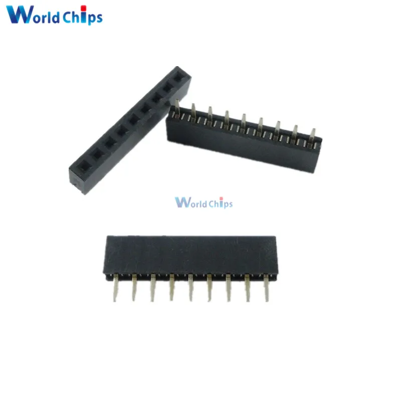 10 шт. 1x9 Однорядный 9 контактный разъем PCB гнездовой 2 54 мм|female header|header 2.54mmfemale pin header |